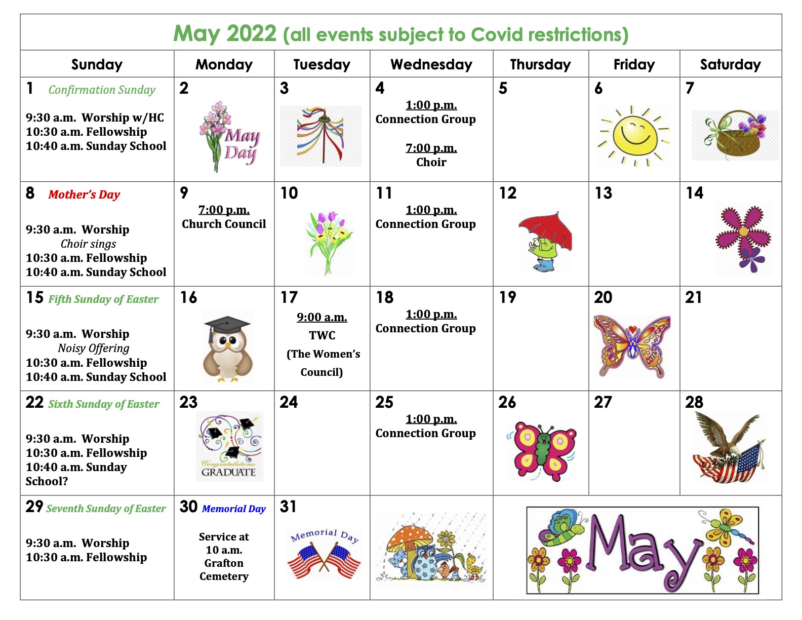 May 2022 calendar